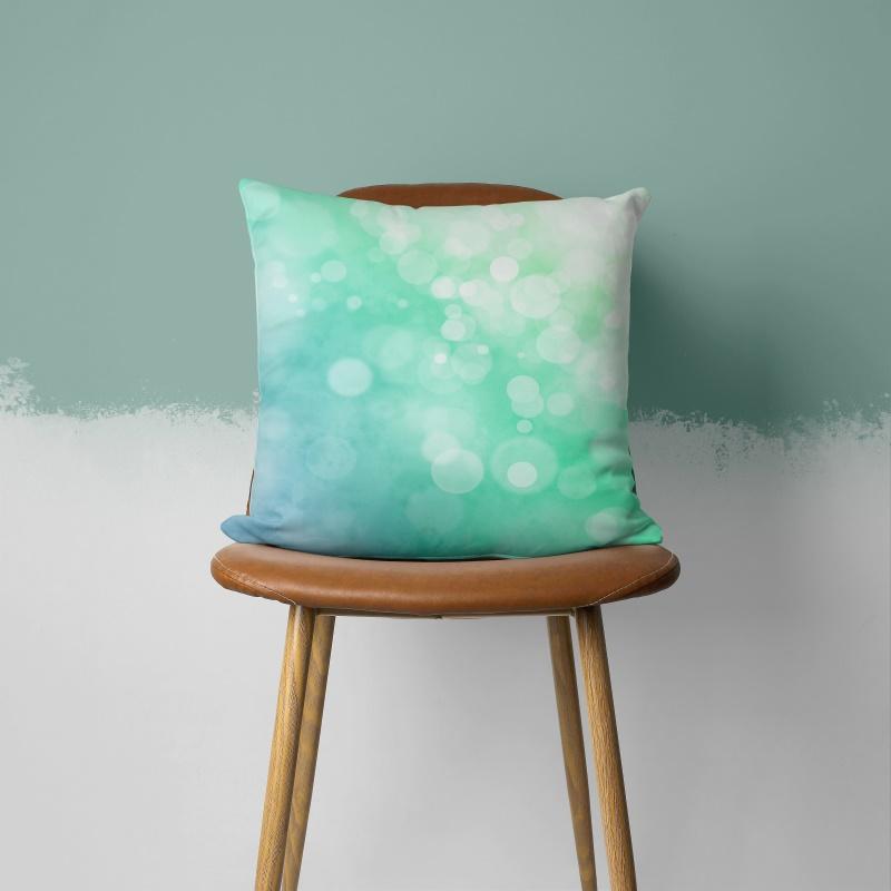 Teal Cushion Cover Leaf Feather Geometric Heart Sofa Pillowcase Bedroom Home Decor Office Decor Accessories 60x60cm50x50cm45x45