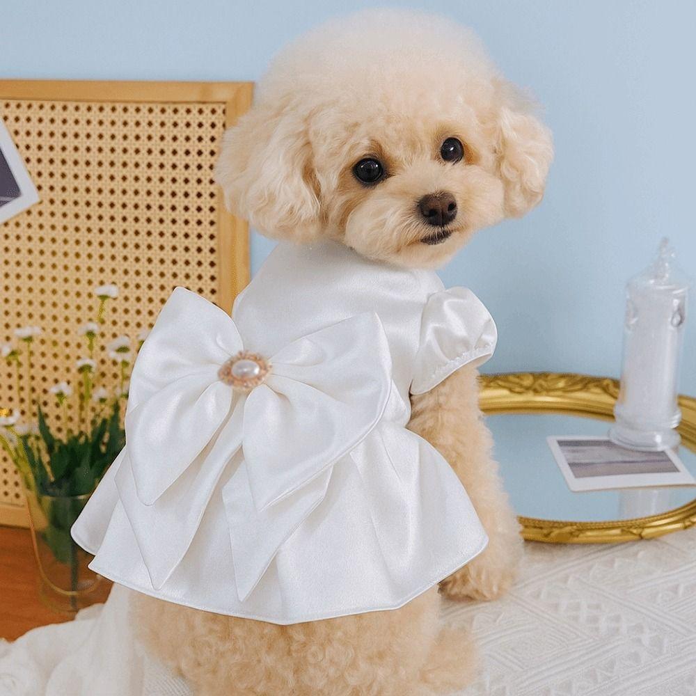 Fashion Pet Clothes Cute Cat Princess Skirt Comfortable Dog Wedding Dress  Spring Summer Autumn