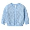 Korean Style Spring and Autumn Children's Woolen Coat Hollow Thin Summer Sun Protection Shirt Girls Knitted Cardigan