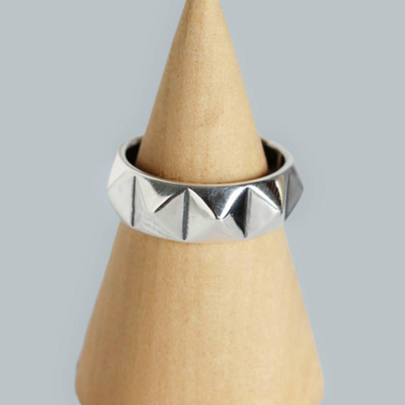 Silver Geometric Rhombus Rings for Women Men Geometric Retro Engagement Open Finger Ring Party Jewelry Anillos