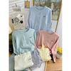 New Fresh Macaron Color Jacket for Women's Tops for Autumn Knit Cashmere Cardigan Lazy Style