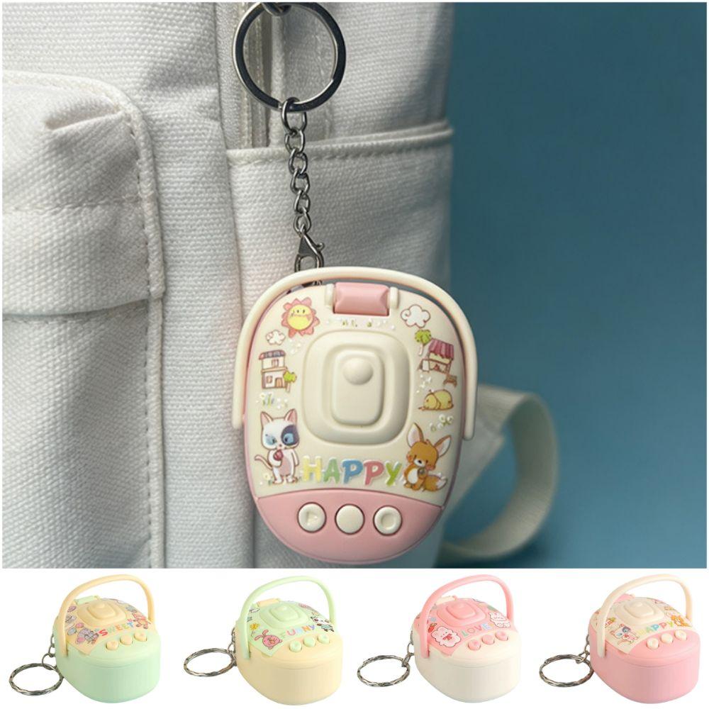 Sound Recording Recorder Toy Pendant Multicolor Keyring Pendant Simulated Rice Cooker Keychain  Toy