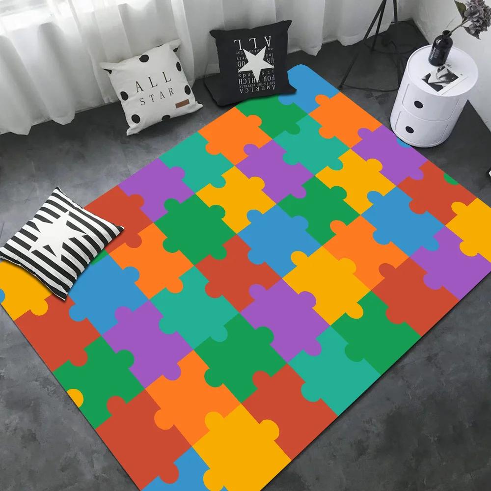 Puzzle Room Mats Nordic Style Home Doormat Bathroom-Toilet Mats Bedroom Hotel Decor Mat