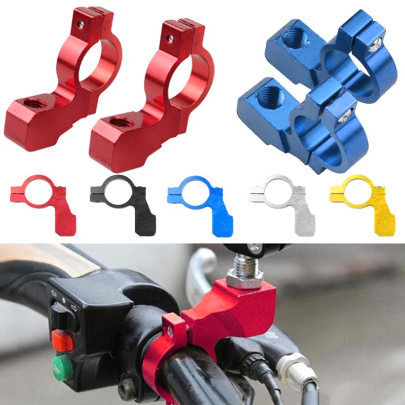 Support de Support de Fixation d'Adaptateur de Support de Rétroviseur Arrière Universel pour Moto Vélo VTT Serre-vis Aluminium CNC Guidon 22 mm 7/8 po