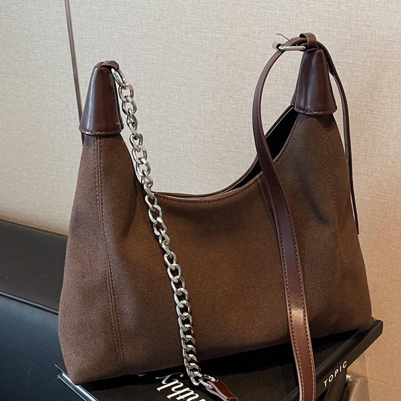 Tote Bag Women'S Bag High-End Texture Large Bag Suede Large Capacity Underarm Bag Luggage