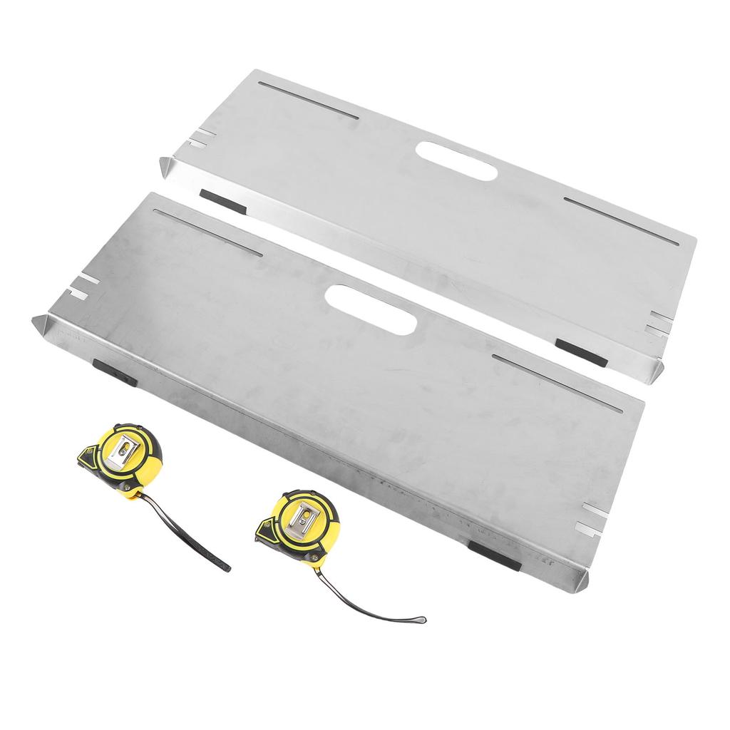 2Pcs Wheel Alignment Tools Heavy Duty Auto Hub Stainless Steel Toe Plates for Vehicles Tire Repair