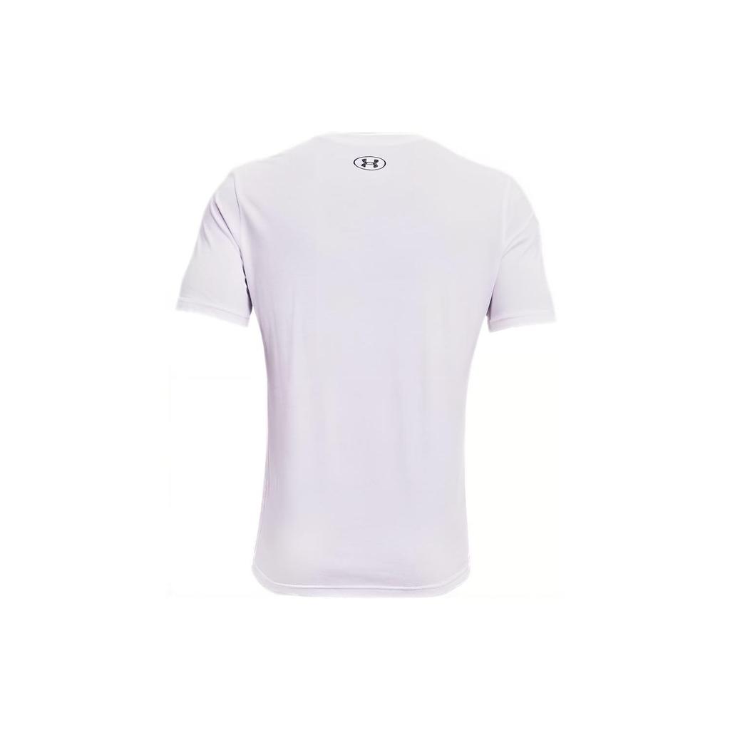 Under Armour Short Sleeve Graphic Print Crew Neck T-Shirt Men Tops White 1361923-100
