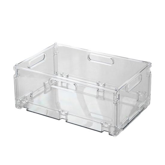 Storage Basket with Cover Easy Assembly Foldable Design Stackable Toy Storage Box