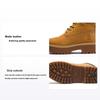 Leather Waterproof Durable Comfortable Versatile Short Outdoor Boots Women Boots Yellow A5RJD
