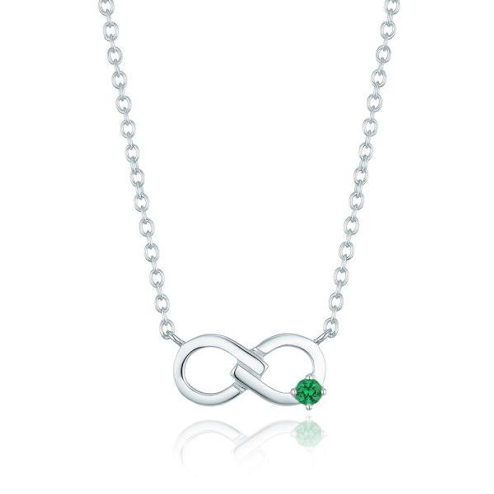 LLOYD Endless May Birthstone White Silver 925 Necklace LLNS22233SWX