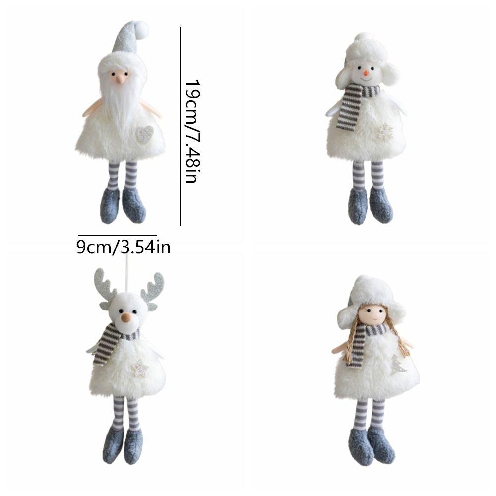 Cartoon Christmas Plush Girl Ornaments Handmade Xmas Tree Pendant  Party Favors