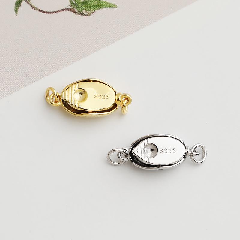 S925 Sterling Silver DIY Pearl Bracelet/Necklace Clasp Connector
