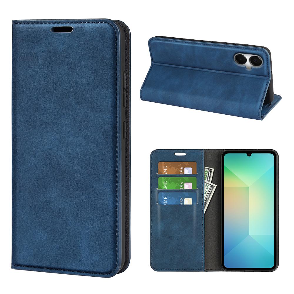

For Samsung Galaxy A06 5G Case Skin Touch Leather Wallet Phone Cover Grey