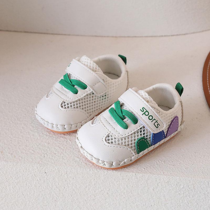 Baby Boys Girls Summer Soft Sole Shoes With Magic Tape For Toddler Crawling And Walking