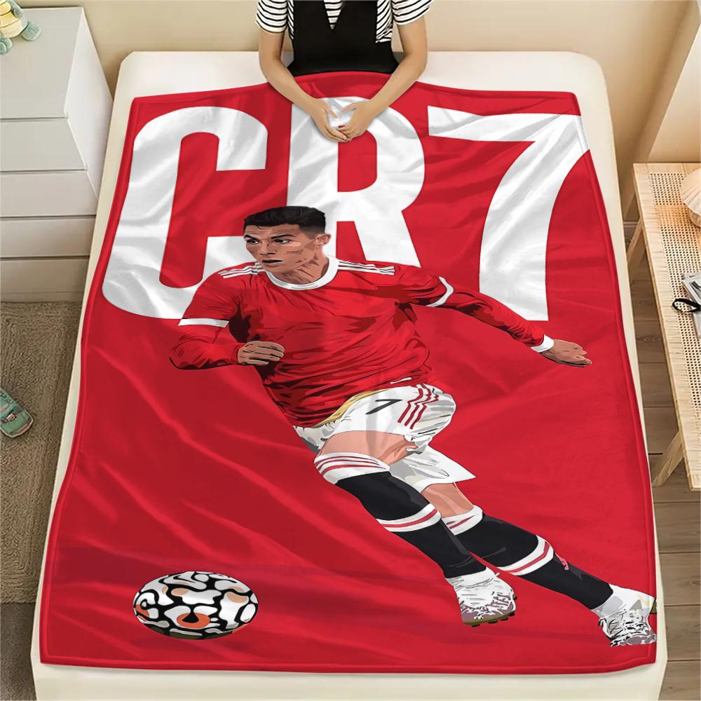 1PC CR7 Print Flannel Blanket, High Quality All Seasons, Home Decor, Warmth and Comfort, Perfect for Christmas Gifts