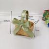 Mini Handwoven Basket with Handle Flower Basket  For Home Wedding Decor