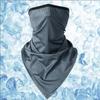 Maschera Estiva da Uomo Integrale Scaldacollo da Bicicletta Bandana da Ciclismo Maschera Protezione UV Traspirante Seta Ghiacciata Sciarpa da Appendere all'Orecchio per Esterno