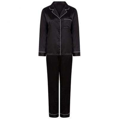 Womens/Ladies Satin Long PJ Set