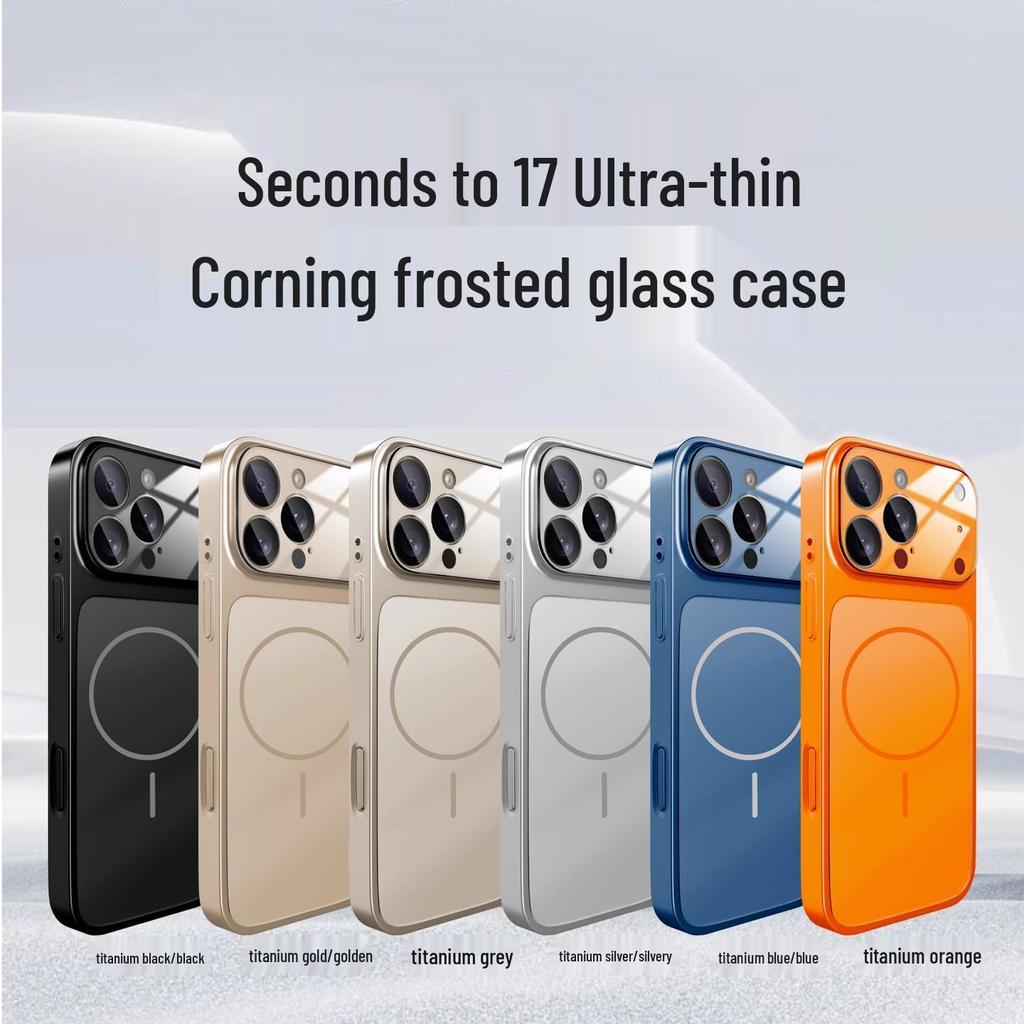 Corning Mattiertes Magnetisches Hautgefühl Glas Stoßfestes Case für iPhone 17 Pro Max