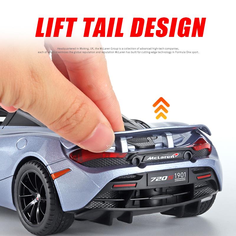 1/24 Scale McLaren 720S Alloy Sports Car Model Diecast and Toy Metal Vehicle Car Model High Simulation Collection Gift for Children