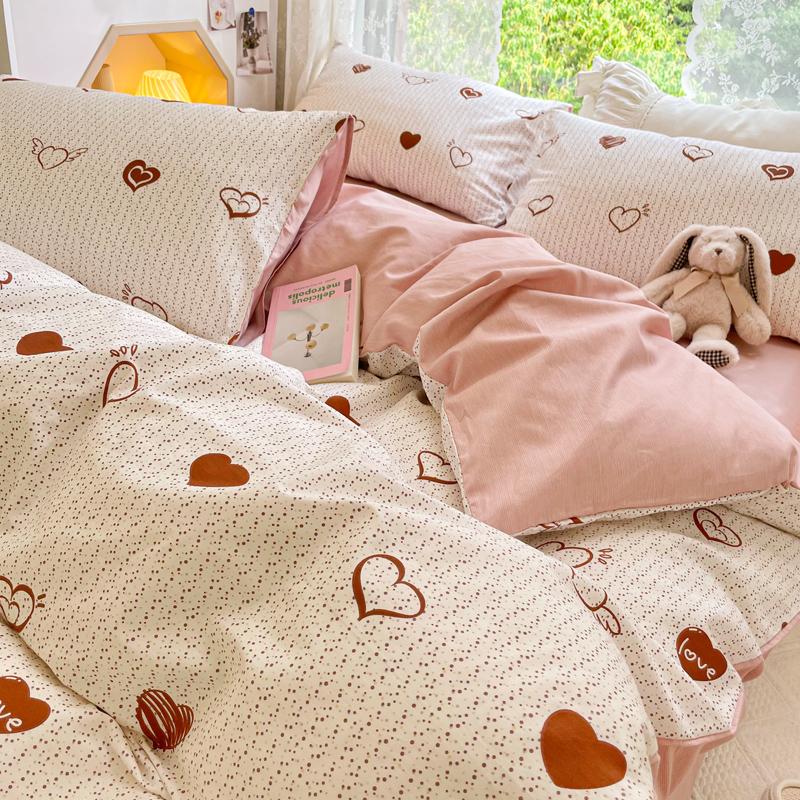 Luxury 100% Cotton Floral Duvet Cover Set 3-Piece (1 Duvet Cover + 2 Pillowcases) - Wrinkle-Free, Hotel Quality Bedding Set