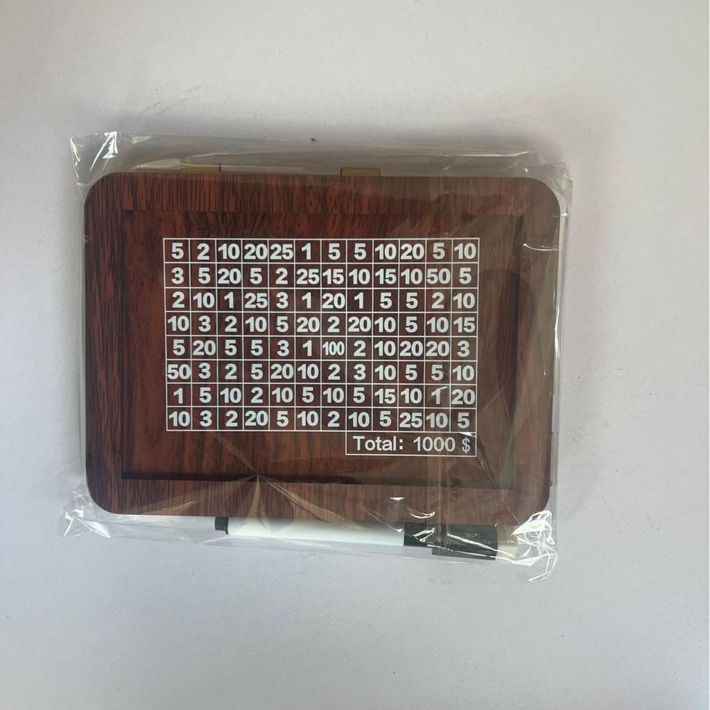Salvadanaio da 1000/3000/5000/10000 Euro Salvadanaio in legno riutilizzabile con obiettivo di risparmio e scatola numerica Decorazione per la casa
