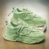Fashion Men's Sneakers Spring Non-slip Outdoor Sports Running Shoes Breathable Mesh Men Shoes Thick Sole Green Casual Shoes for Tennis