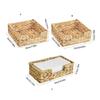 Handmade Water Hyacinth Table Napkin Organizers Natural Wicker Storage Basket For Kitchen Bathroom Living Room Decors