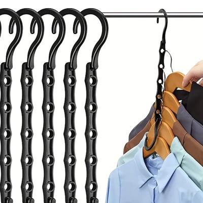 Multifunction Clothes Racks Space Saving Storage Plastic Hangers Rotary Organizer Hangers 5 Hole Magic Closet Wardrobe Organizer