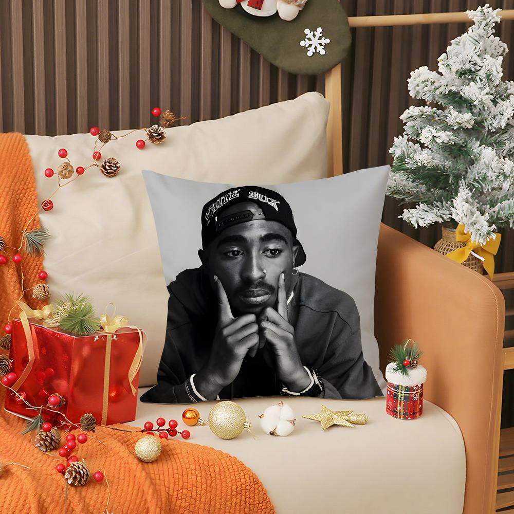 

T-Tupac S-Shakur Pillow Case Living Room Sofa Decorative Cushion Cover Simple Household Light Luxury Printed Pillow 30cmx30cm