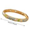 Chinese Style Vintage Cloisonne Bangle Enamel Women's Hand Bracelet Hollow Out Flower Bangle  Girls