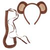Monkey Costume Monkey Ear Headband Tail Bowtie Glove and Skirt Halloween Lemur Dress Up Outfit for Kid Halloween Cosplay
