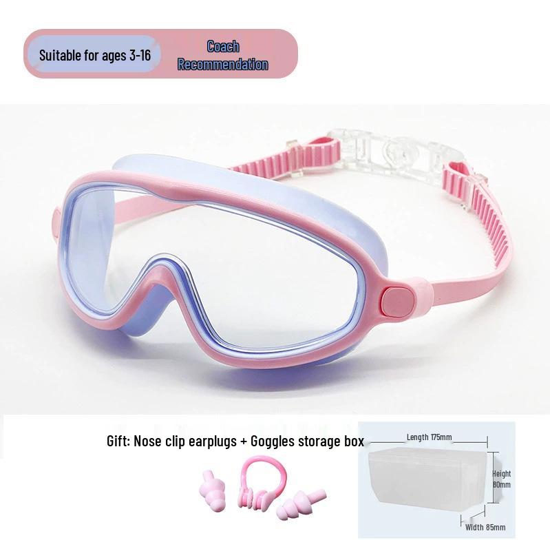 Best-Selling Kids' Large Frame Anti-Fog Waterproof Swim Goggles