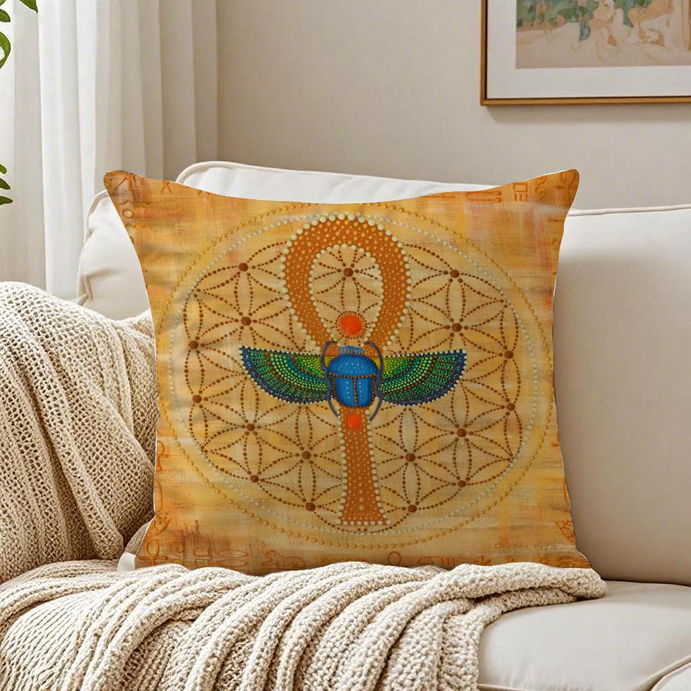 Antikes heiliges ägyptisches Symbol AAnkh Kissenbezug Staubmilbenfrei Wohnzimmer Sofa Dekor Kissen Zimmer