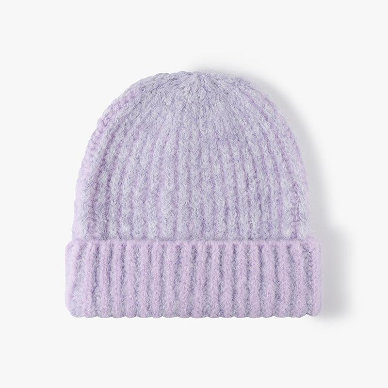 

Ladies Warm Knitted Hat Outdoor Cycling Travel Cross border Versatile Light Plate Woolen Hat Average size