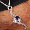 Amethyst Anhänger Edelstein Schmuck, 925 Sterling Silber Anhänger, Geschenk für Frauen handgefertigter Anhänger