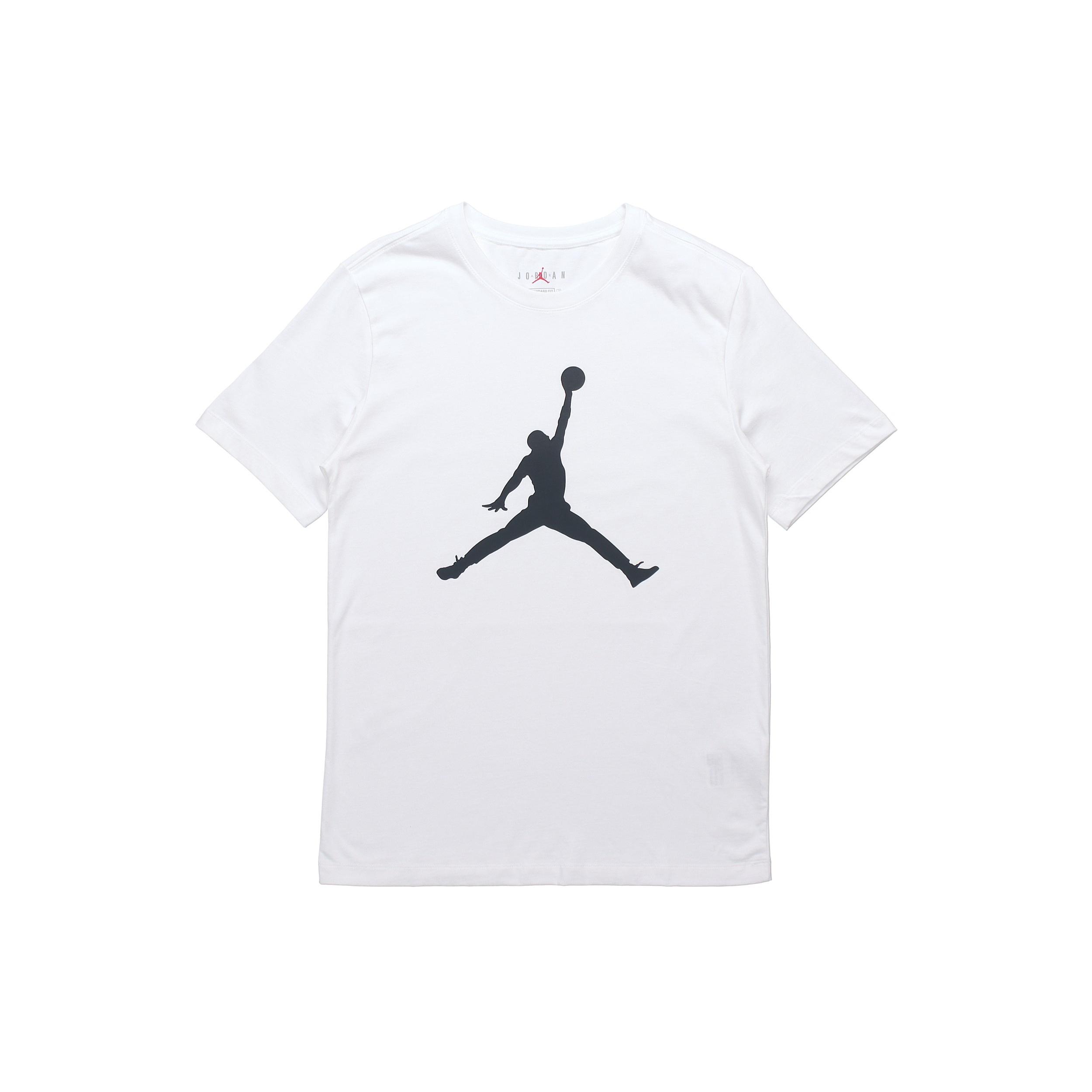 Air Jordan Jumpman Brand Logo Printing Round Neck Short Sleeve White Men s DA6797-100 S