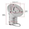 Edelstahl Bootsdeck Füllkappe Schlüssellos Marine Hardware 38mm Schlauchanschluss für Yacht Wohnmobil LKW