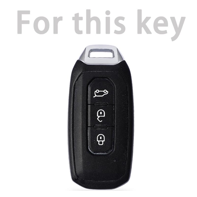 TPU Leather Car Smart Remote Key Cover Case For Ford Territory EV Bag Shell Holder Protector Key Chain Auto Accessories