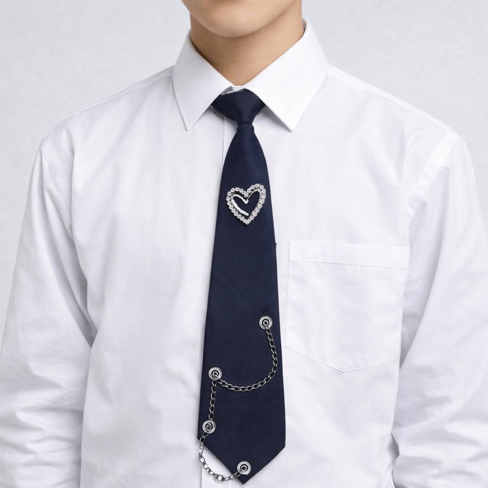 Korean Style Long Necktie Tassels Shirt Tie Elegant Love Heart Tie  Kids