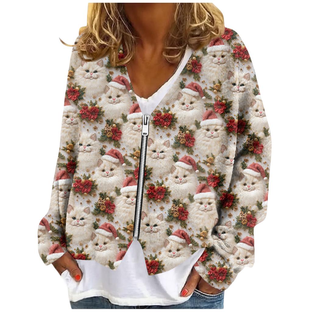 Womens Zip Up Sweaters Sweatshirts Long Sleeve Oversized Jackets Soft Casual Loose Tunic Tops