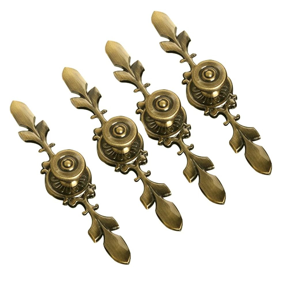 4PCS Retro Style Doorknob Back Panel Applicable For Furniture Drawer Wardrobe Cabinet