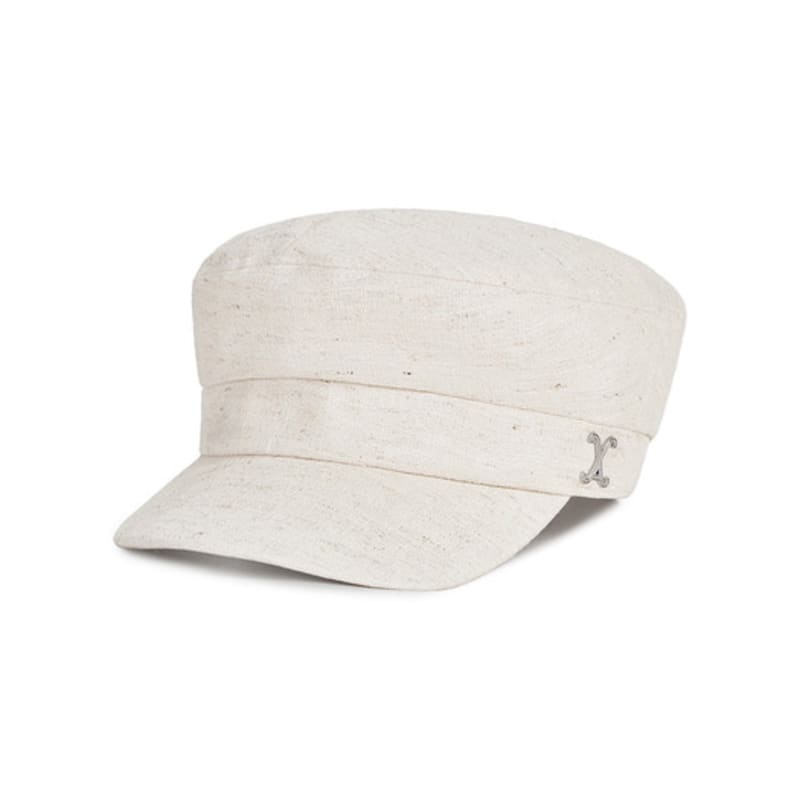 VARZAR VA Curved Studded Sailor Cap Cream