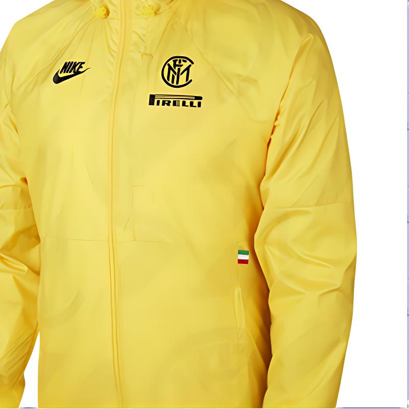 Nike Chaqueta deportiva con capucha para hombre del Inter de Milán, color amarillo, CK0646-719