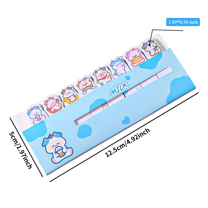 10Pcs Tulip Flower Combination Index Sticky Label, 10 Sets, 120 Sheets Per Set (15 × 8 Styles), Self-adhesive Multi-use Sticky Note, Office Stationery