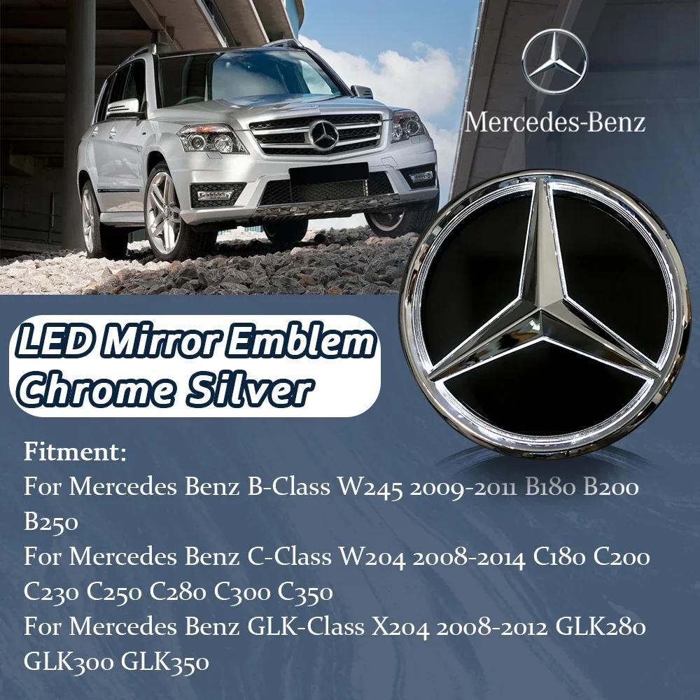 Für Mercedes Benz W245 B200 B250 W204 C300 C250 C350 GLK X204 GLK300 GLK350 Glänzend Schwarz Neuestes 3D Stern Emblem Logo Schwarzer Rand