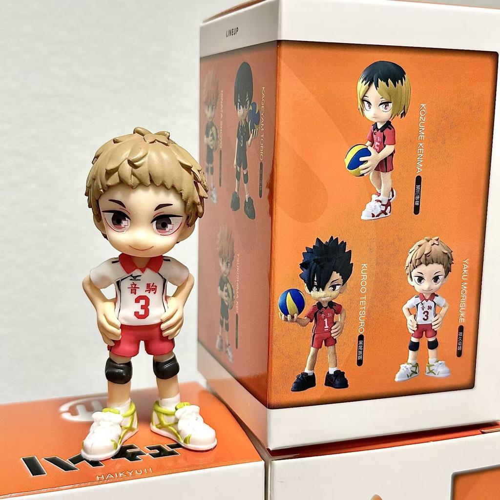High Quality with Box 6pcs/set Anime Haikyuu the Volleyball Boys PVC 9CM Figures Model Toys
