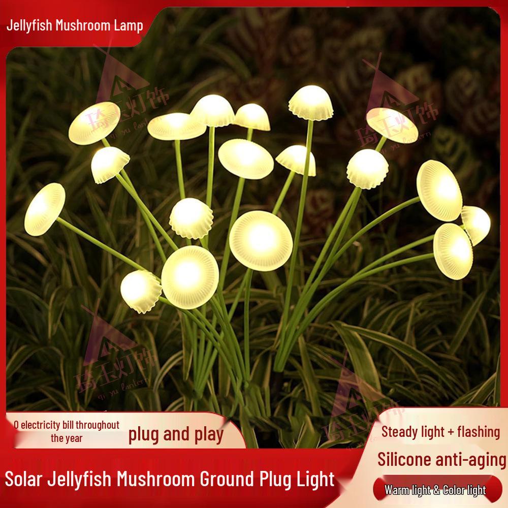 

Уличная гирлянда на солнечных батареях в виде медуз - украшение для сада и балкона.