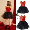 Elegant Nutcracker Dress With Sequin Accents Cosplay Outfit For Girls On Halloween