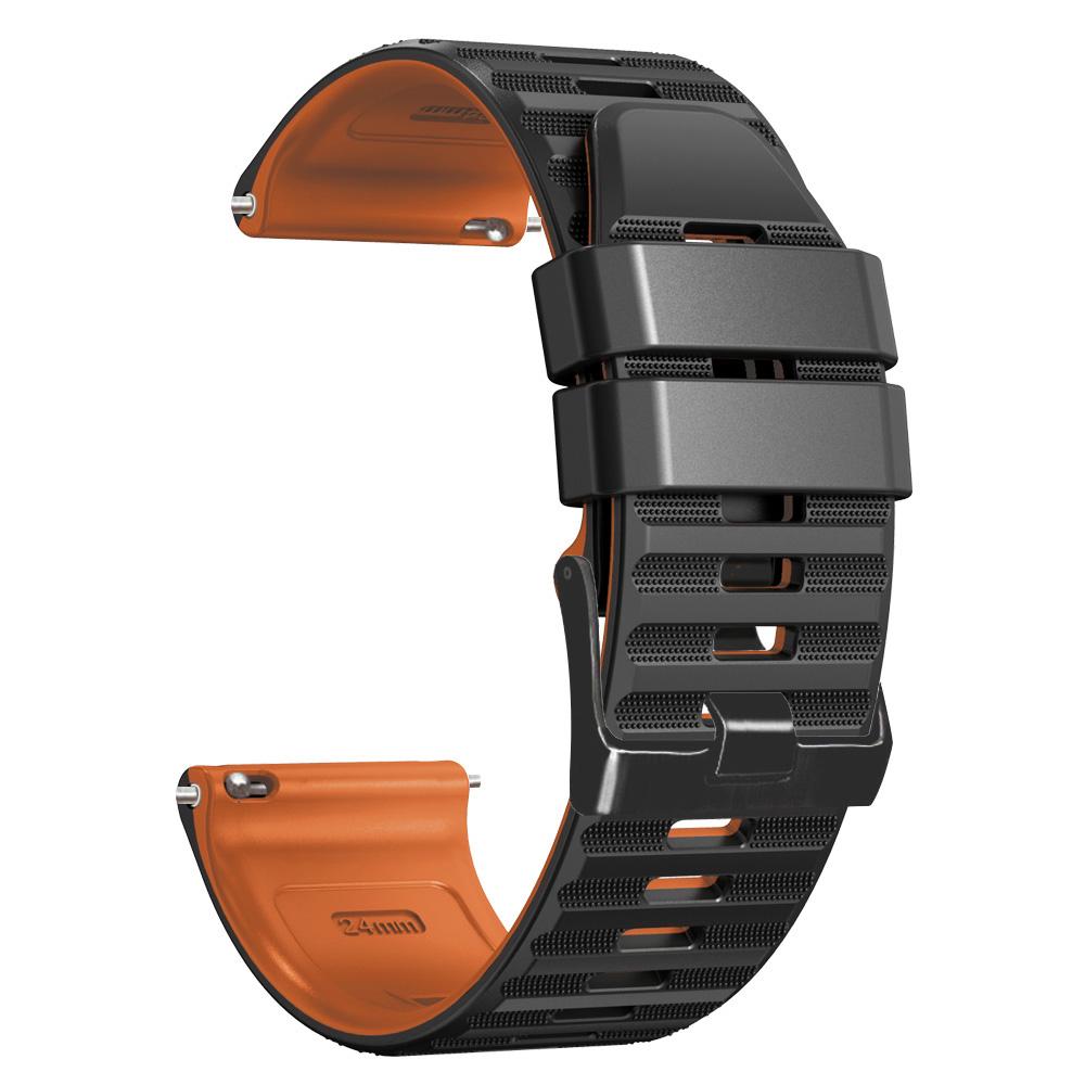Silikonový 24mm řemínek pro hodinky Ticwatch Pro 5 Enduro/Atlas/Zeblaze Ares3 pro chytré hodinky Garmin Venu X1 Řemínek Náramek Řemínek na hodinky